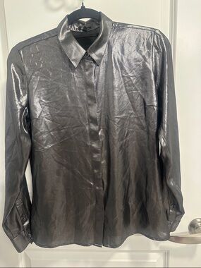 Metallic Women’s Button-Up Shirt